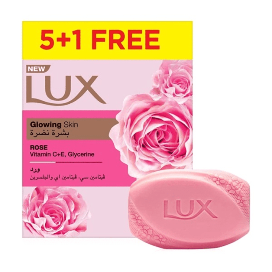 Lux soap bar 75 grams free 5+1 the soft rose