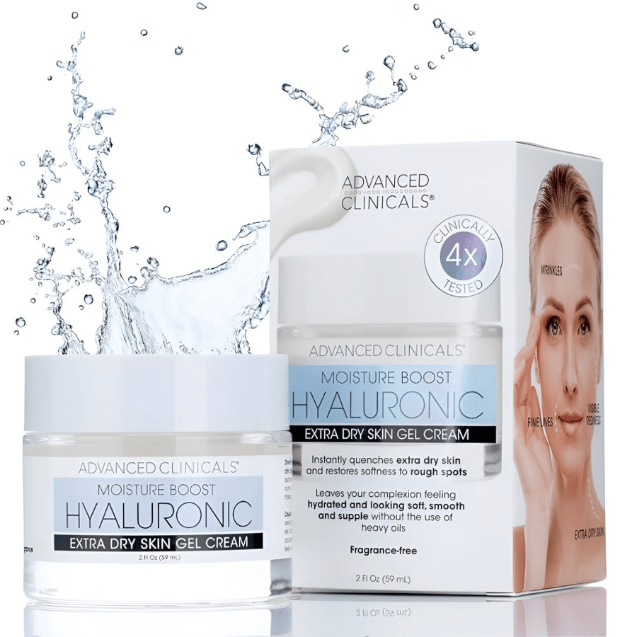 Advanced Clinicals Cream Gel 59 ml for severely dry skin with enhanced hyaluronic