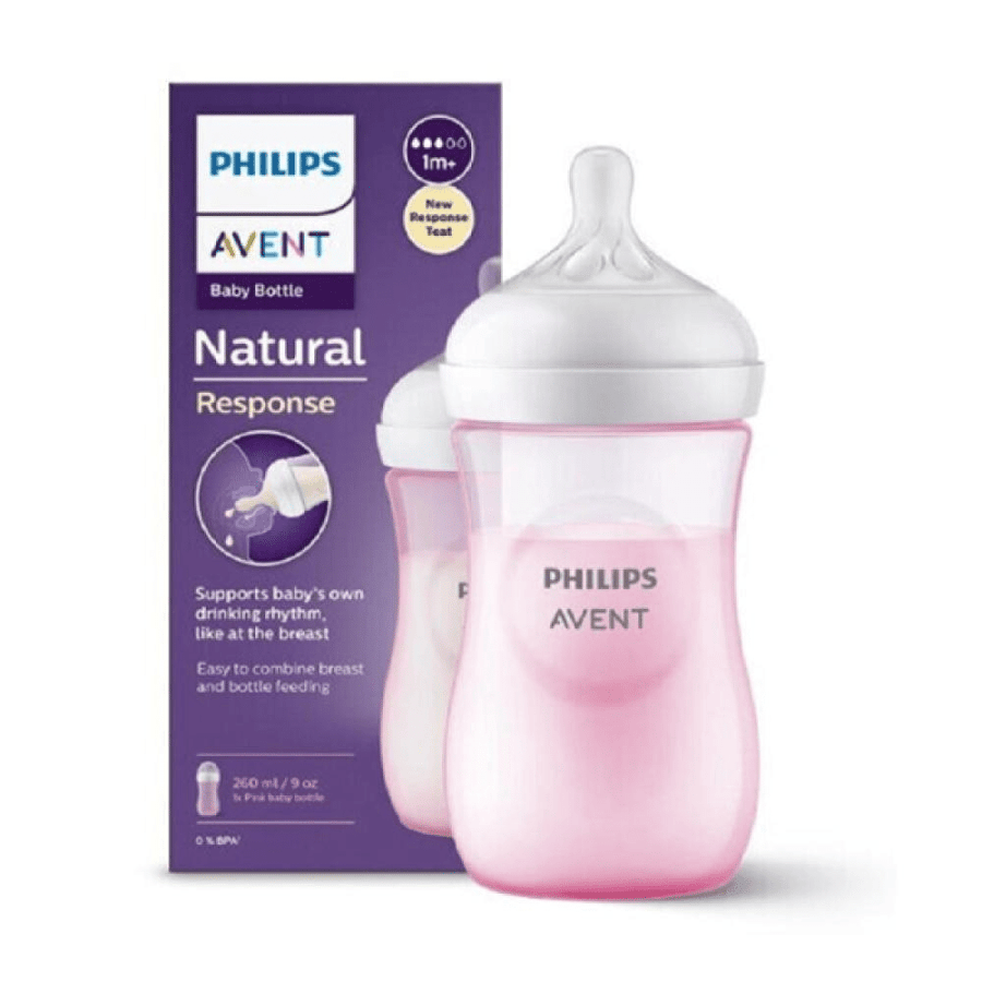 Philips Avent natural feeding 260 ml X2 (SCY903/11) pink plastic