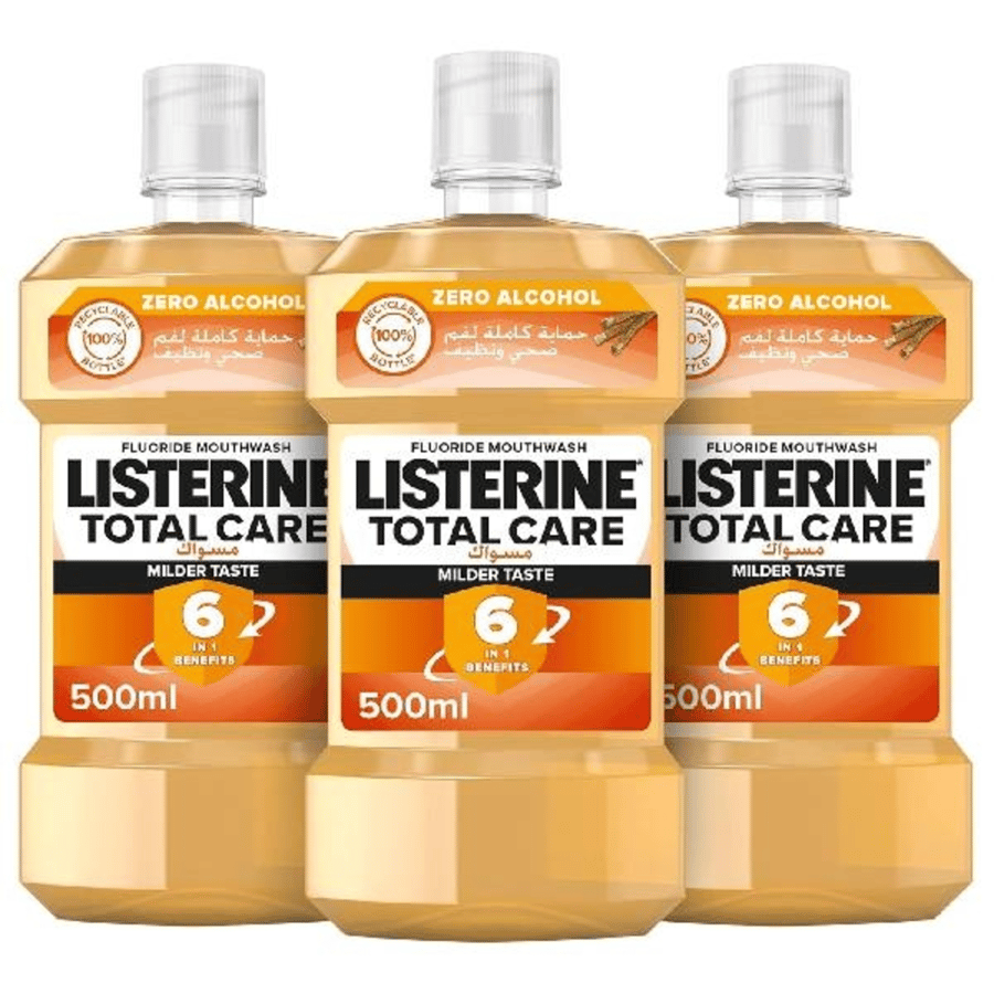 Listerine mouthwash 500 ml free 2+1 miswak