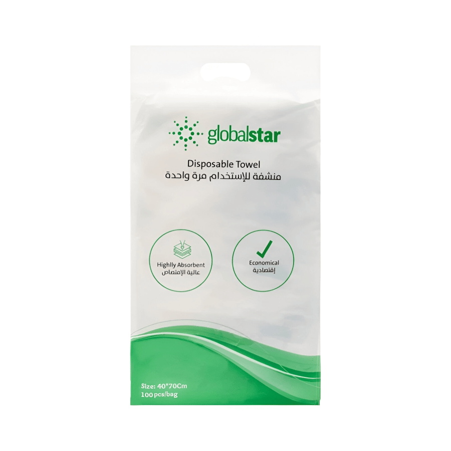 Global Star disposable towel 100 pieces for one-time use 40 × 70 cm, pack of 10