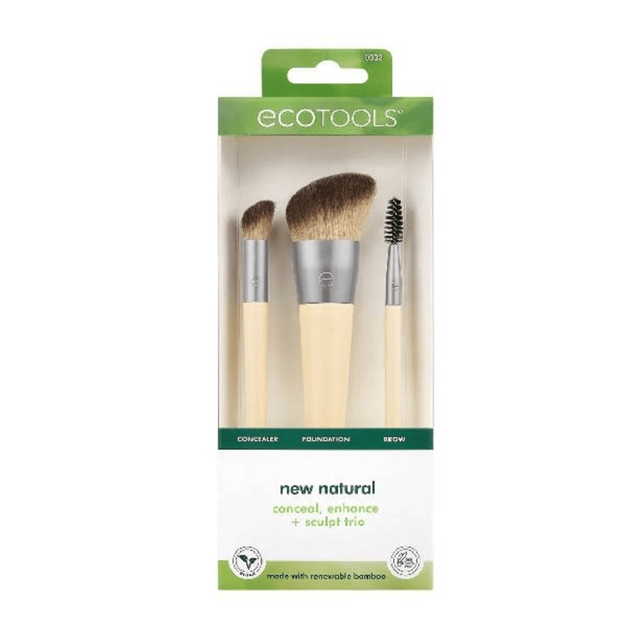 ECO Tools makeup brush set 3 pieces for concealing imperfections and enhancing and sculpting three-dimensional 20003300