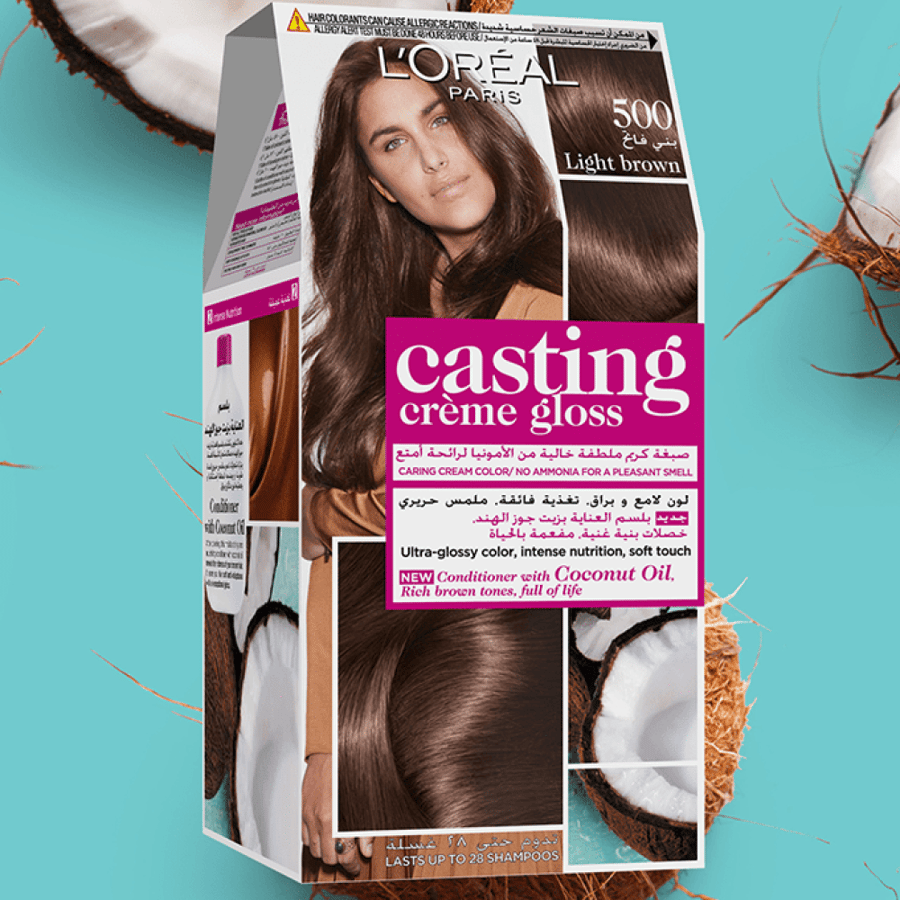 L'Oreal Paris Casting Creme Gloss Hair Dye 500 Light Brown