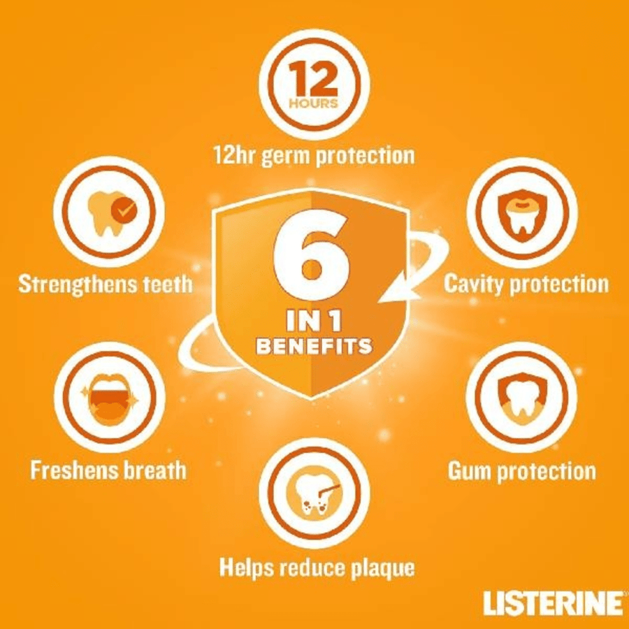 Listerine mouthwash 500 ml free 2+1 miswak
