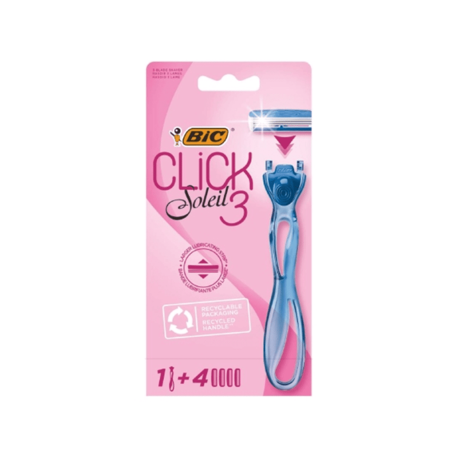 Women's shaving razors Beek Soleil Click 3 + 4 spare blades