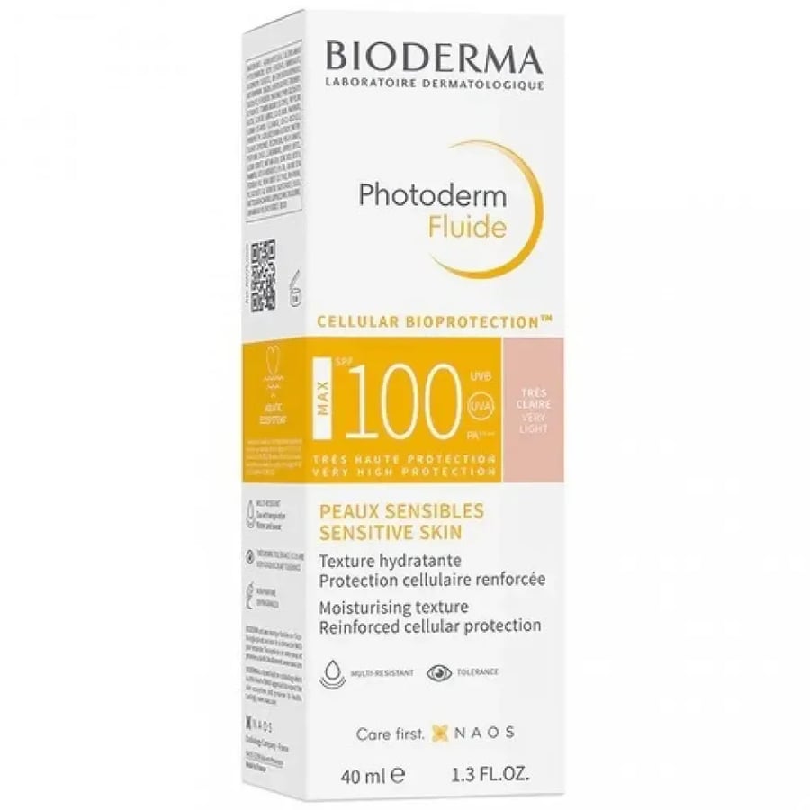 بيوديرما فوتوديرم فلويد ماكس SPF100, غير مرئى, 40 مل