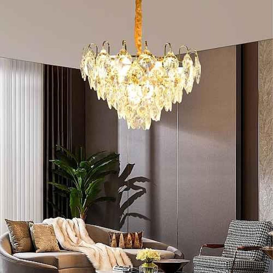 Modern golden chandelier 60 cm size