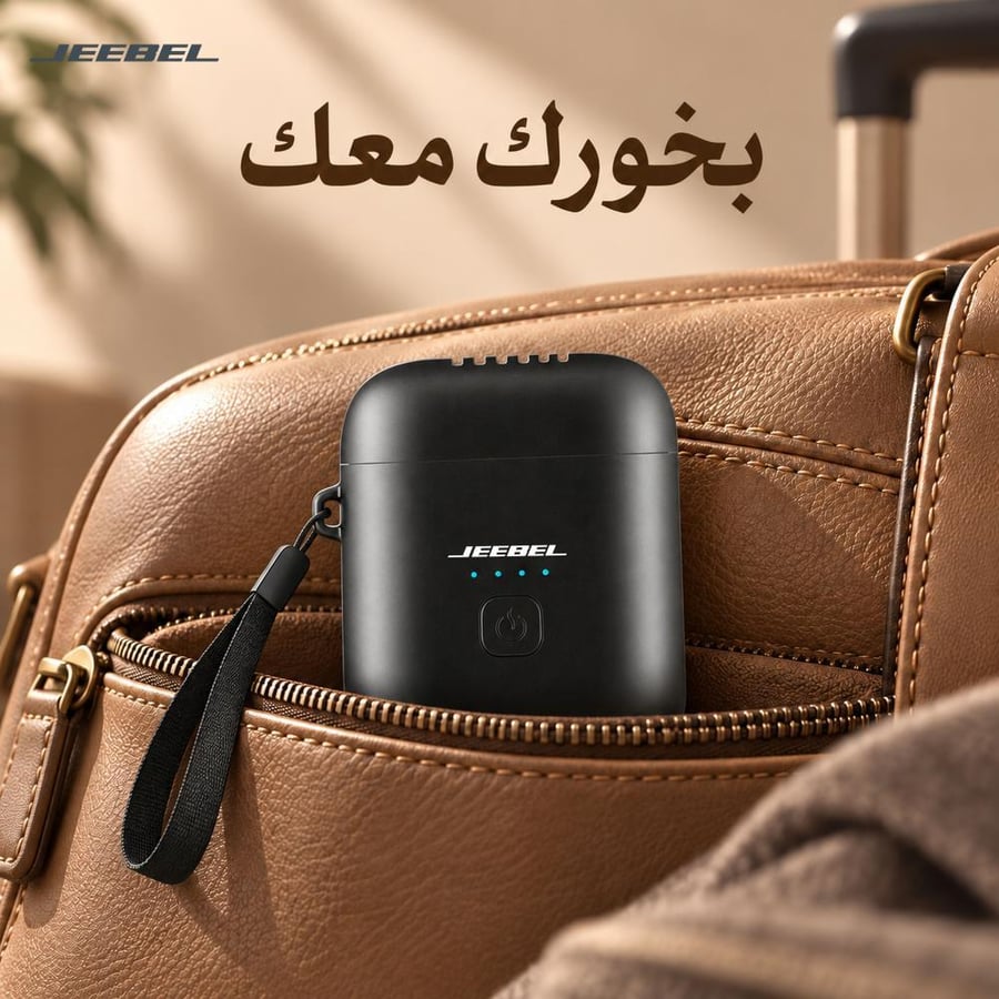 مبخرة إلكترونية من جيبل محمولة للعود والبخور - مبخرة ايربودز