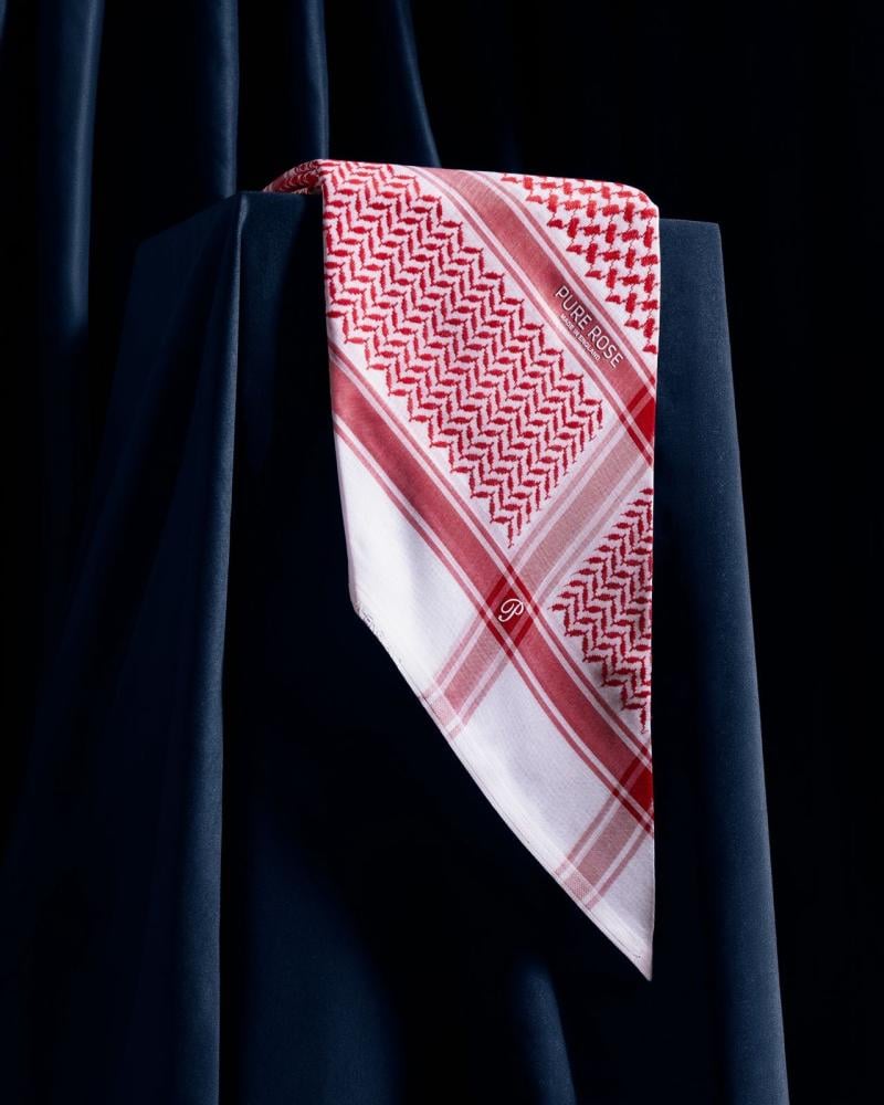 شماغ بيور روز أحمر كلاسيك عنبر فاتح