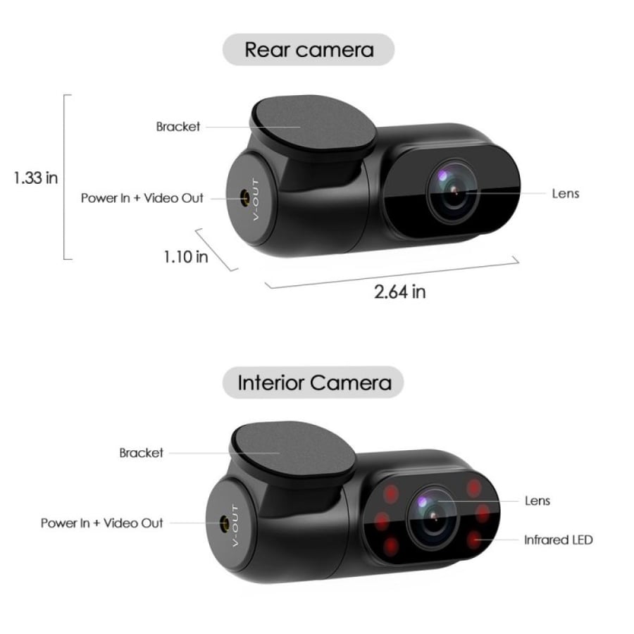 داش كام VIOFO A139 pro 3CH ٣ كاميرات أمامية دقة 4K وخلفية دقة 2K