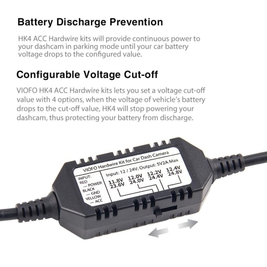 قطعة VIOFO HK4 Type C لتوصيل الفيوز - تايب سي - وصلة الوقوف