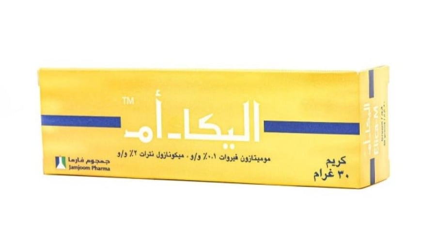 اليكا-أم كريم موميتازون فيروت 0.1% ميكانازول نترات 2% - 30 غرام