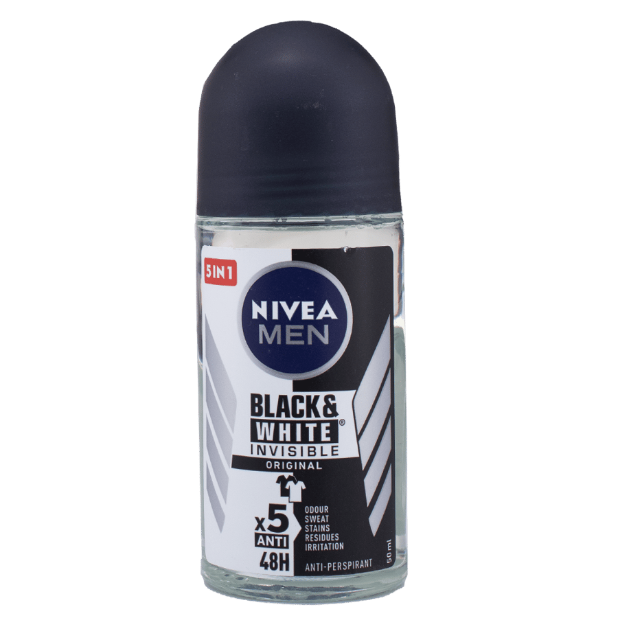Nivea deodorant roll-on transparent for white and black clothes - 50 ml
