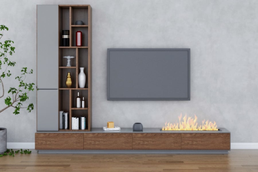 TV tables with a steam device, a distinctive shape