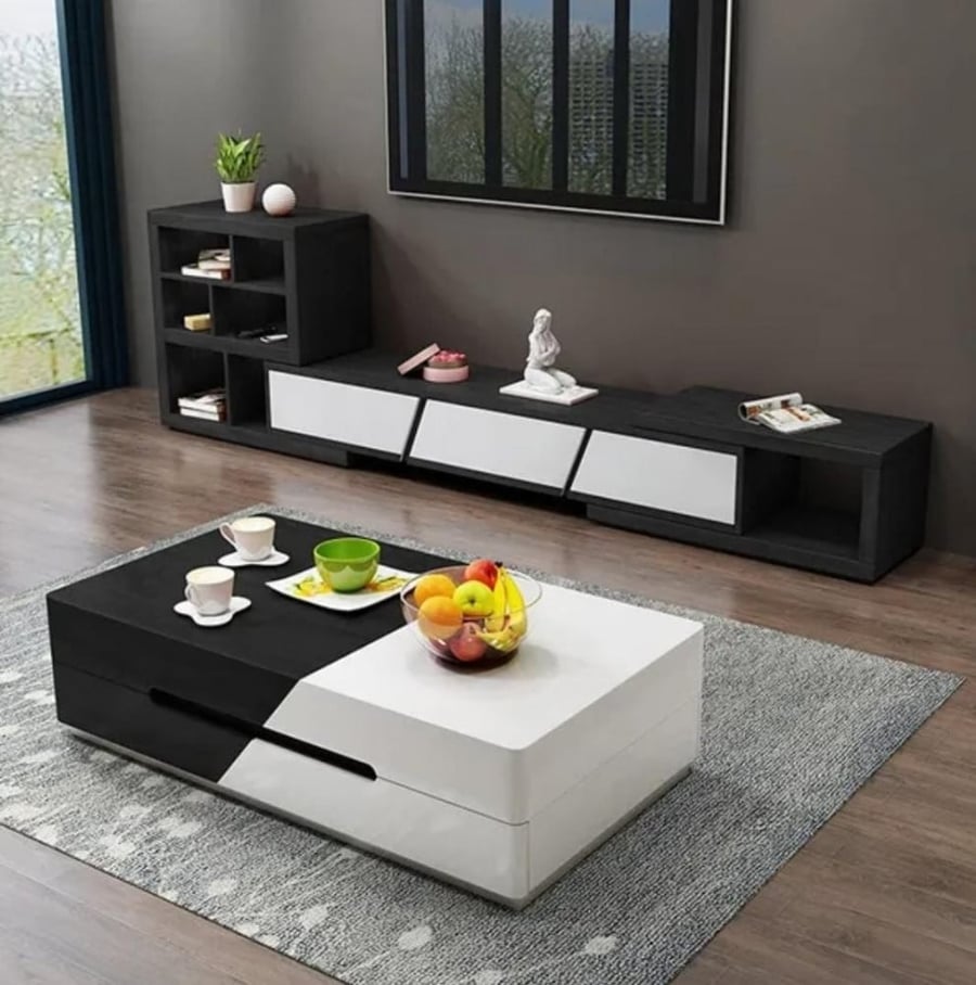 طقم طاولات ابيض - طاولات ضيافة - اثاث المنزل - ارتوز