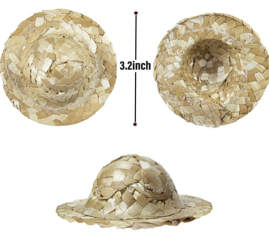 Mini hat made of palm leaves