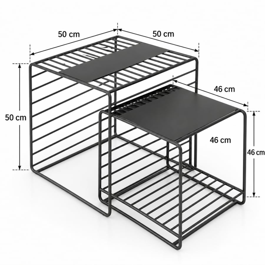 طاولة خدمة بتصميم عصري وخطوط هندسية أنيقة، تضيف لمسة مميزة وعملية للمكان.