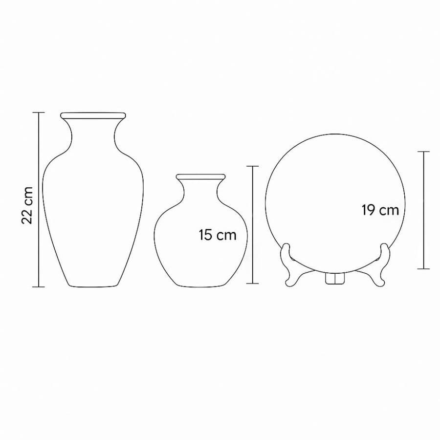 طقم ديكور سيراميك بلمسات ذهبية