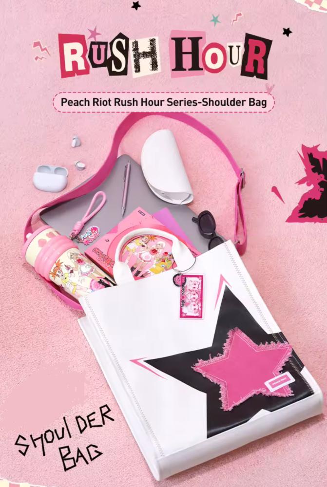 Peach Riot Rush Hour - Shoulder Bag / حقيبة كتف من بوب مارت
