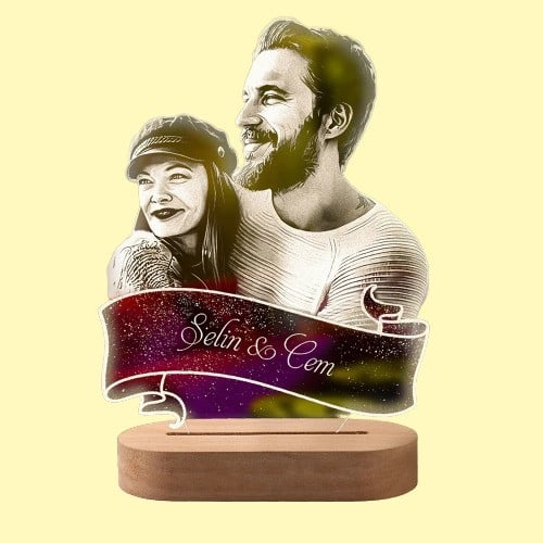 لوحة 3D مضيئة بصورة من اختيارك - F