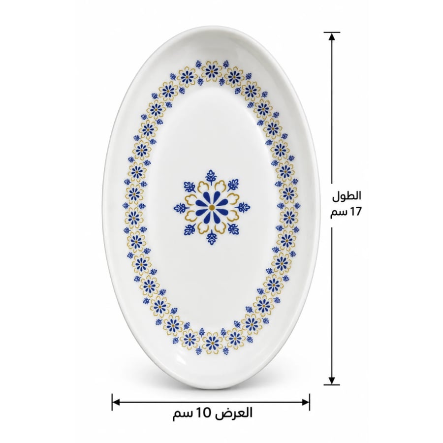 صحن بلاستيك ييضاوي 17 × 10 سم