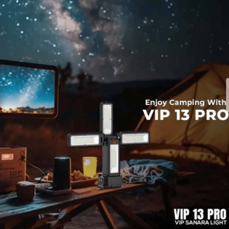 مصباح التخييم متعدد الاستخدامات مع بطاريه مدمجه  VIP 13 PRO