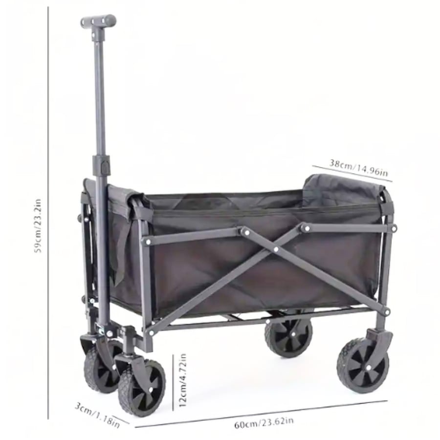 Garden cart foldable for outdoor use with very durable design Small size black color