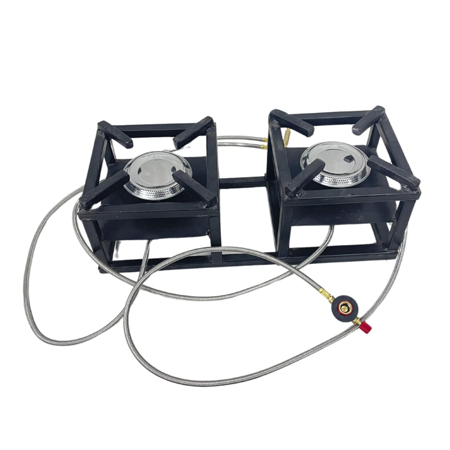 Double earthquake stove with portable and easy-to-carry and store stove case with bag