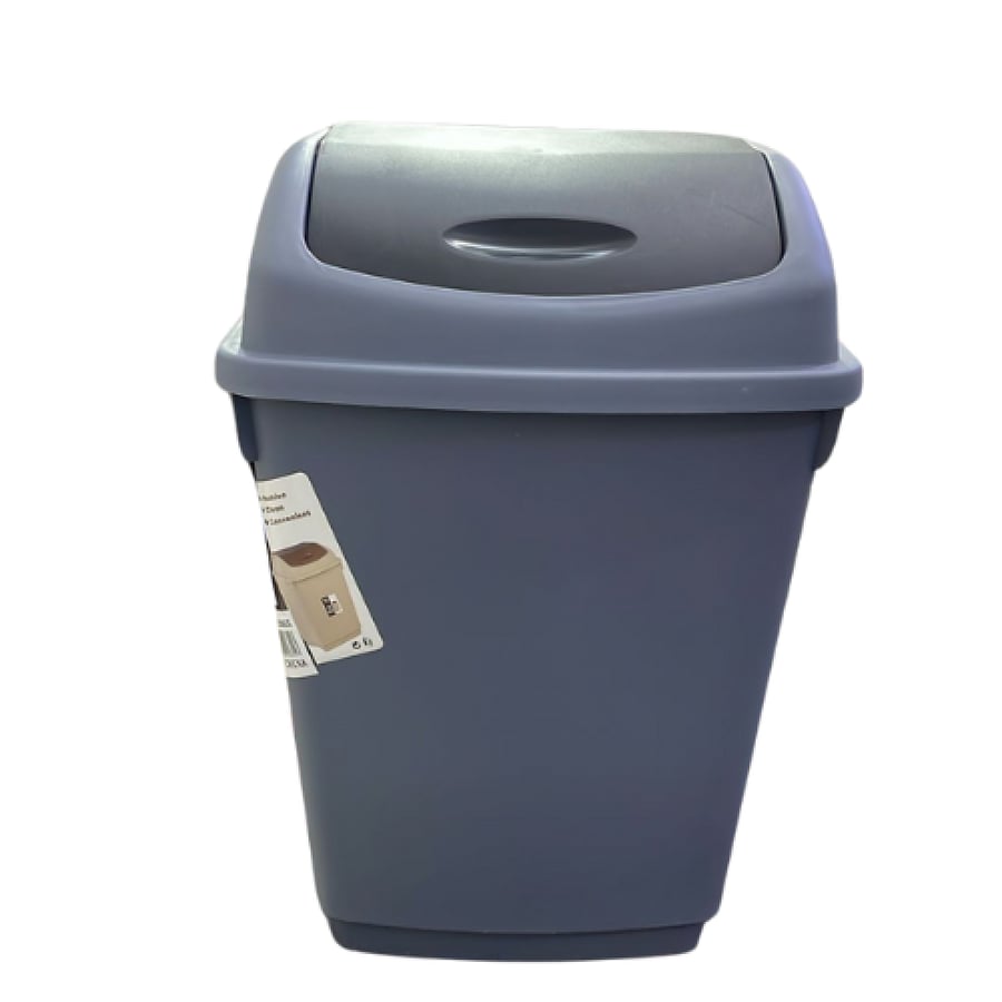 Plastic trash bin with swing lid 10 liters