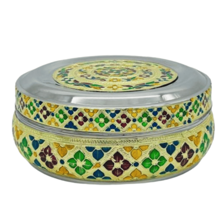 Golden Indian baking tray, large size, 26 cm