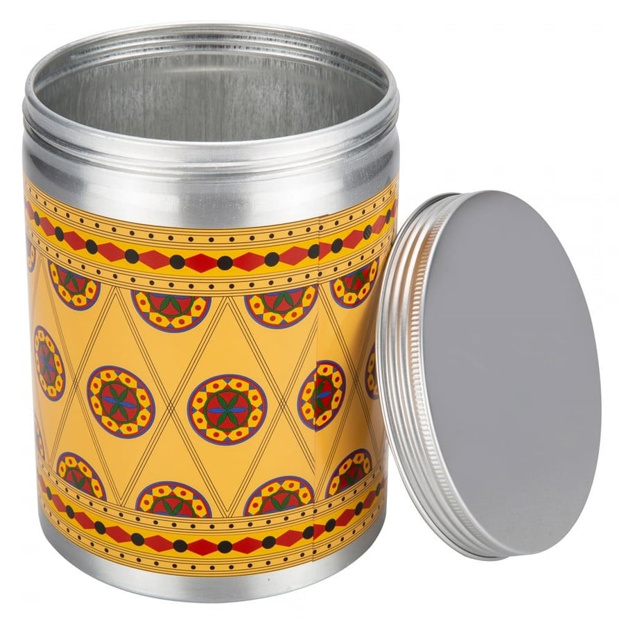 Aluminum spice box Najdi pattern yellow capacity 2000 ml