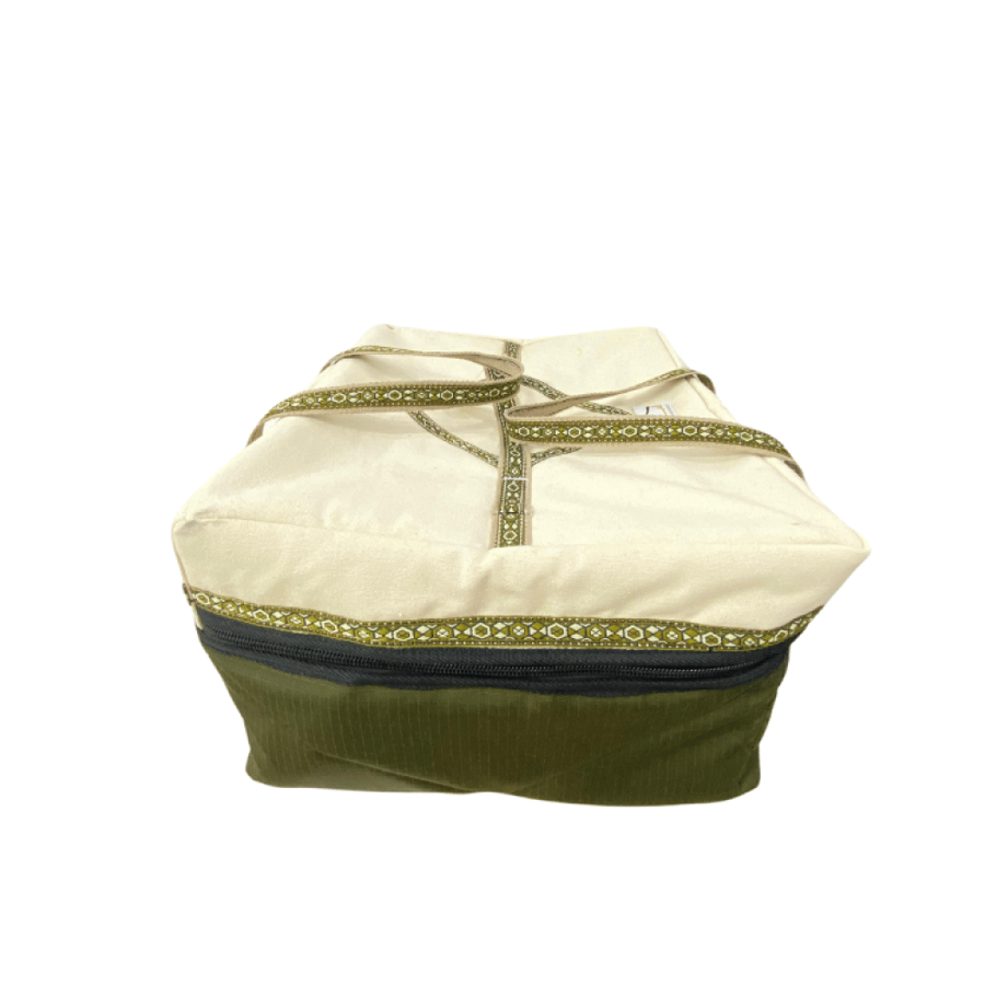A set of traditional bags, olive white color, three sizes