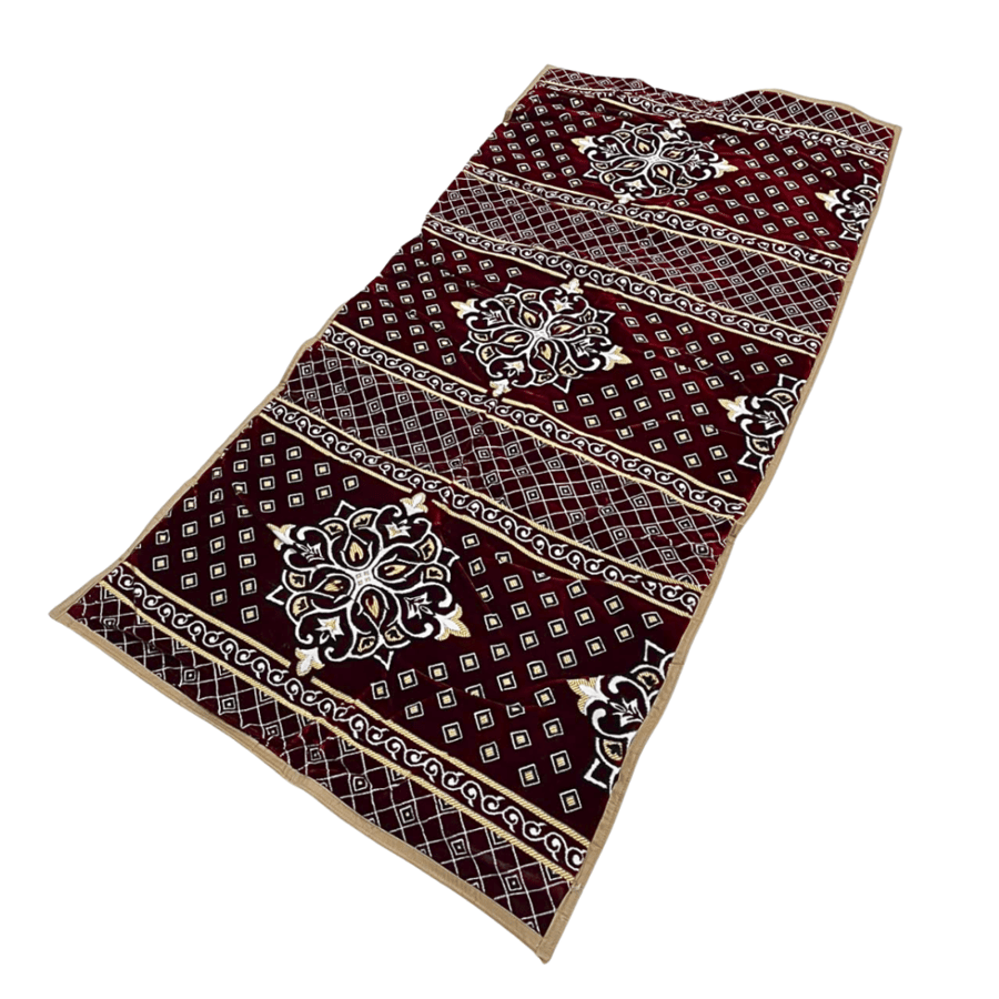 Flooring duration, sitting duration, red checkered floor mat 1 × 2