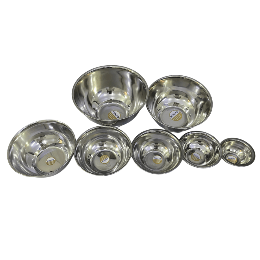 طقم طاسات استيل بنجابي 7 أحجام