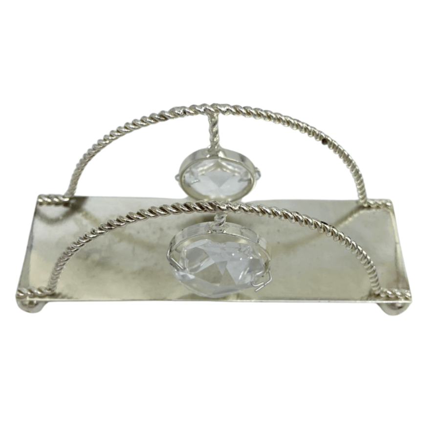 Silver rope tissue holder