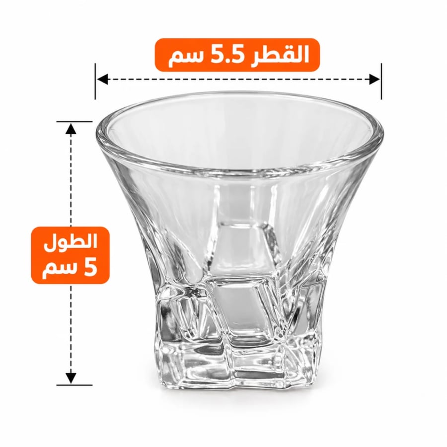 فناجيل مكعبات الثلج شفاف صغير 6 حبة