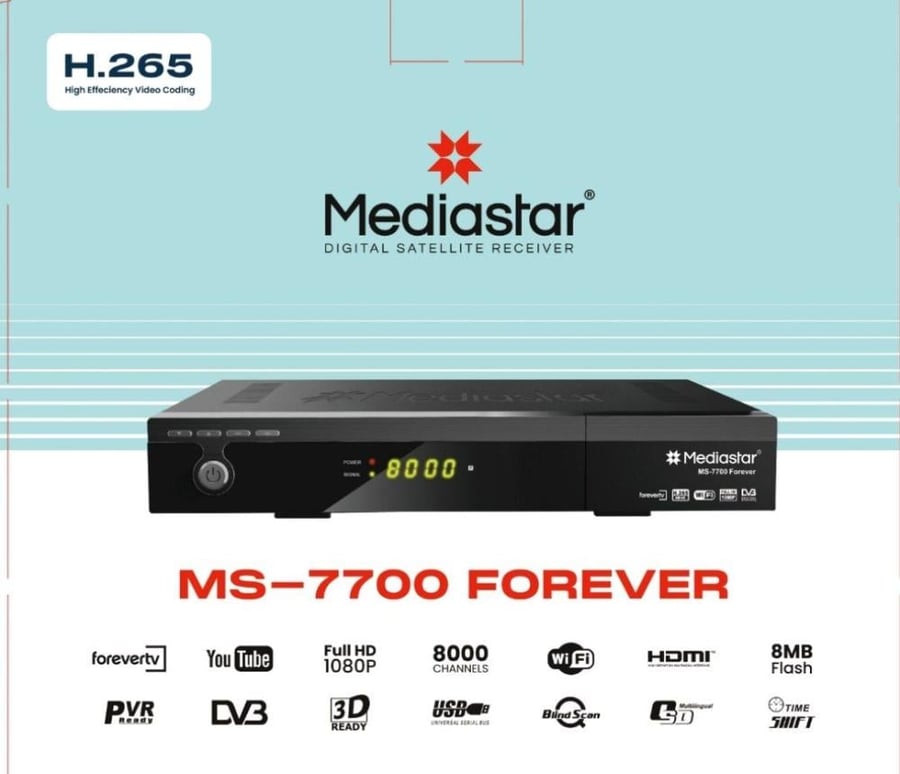 رسيفر ميدياستار 7700 فوريفر فل اتش دي Mediastar 7700 Forever Full HD Receiver