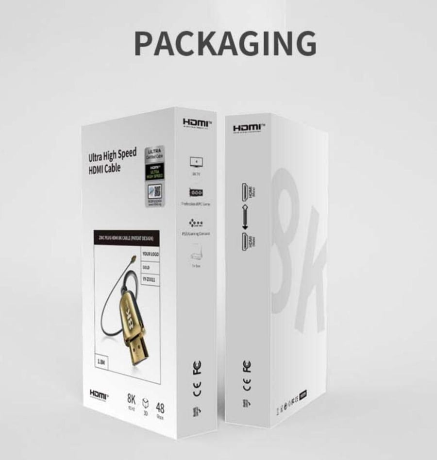 كيبل اتش دي ام آي 1.5 متر اصدار Cable HDMI 1.5m 2.1V 8K