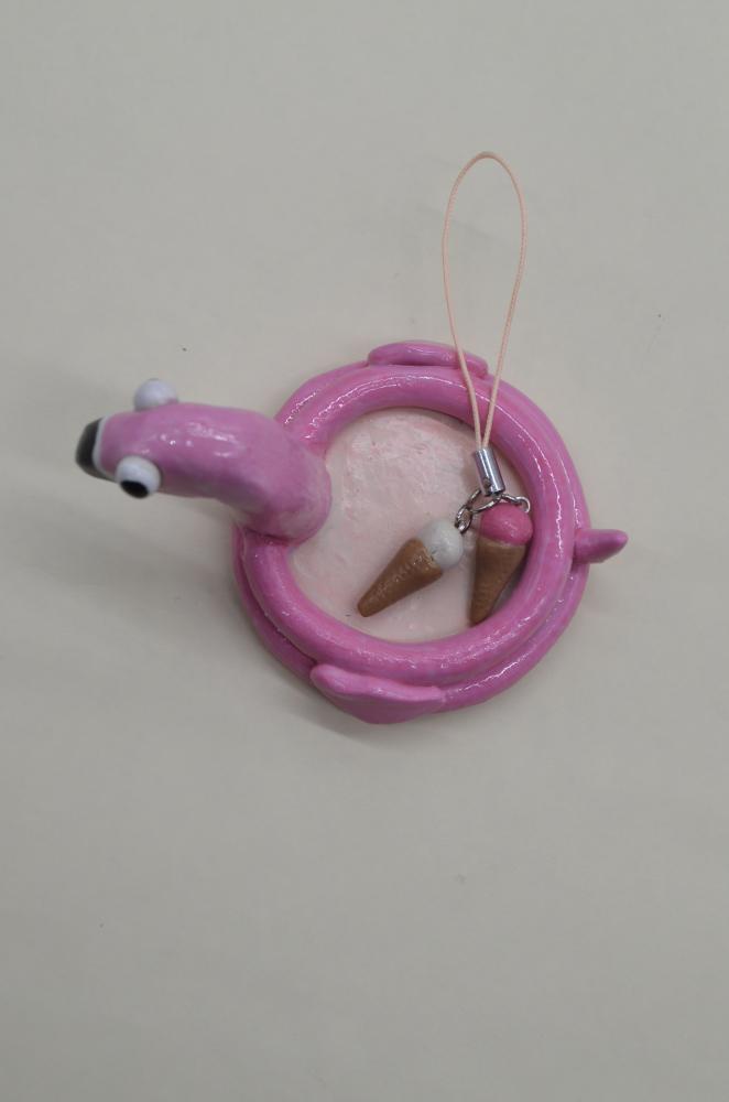 Flamingo floatie +mini ice cream