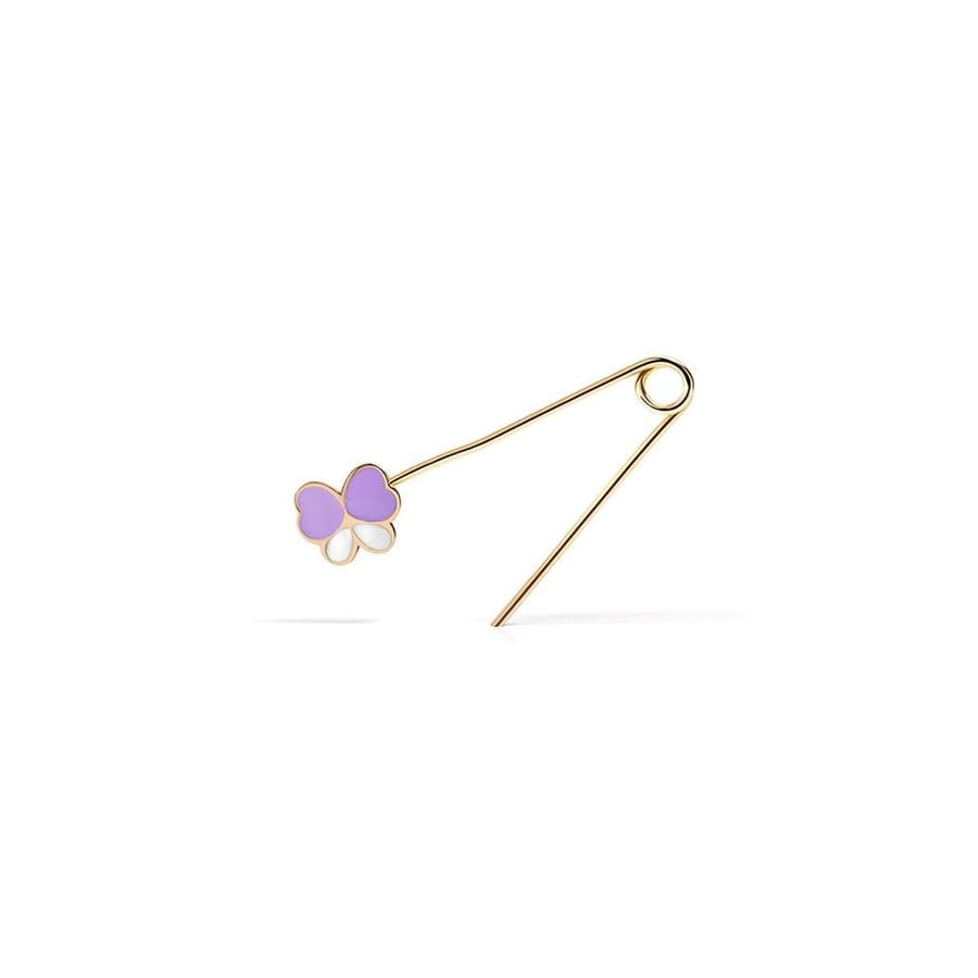 Classic butterfly earrings + purple butterfly brooch