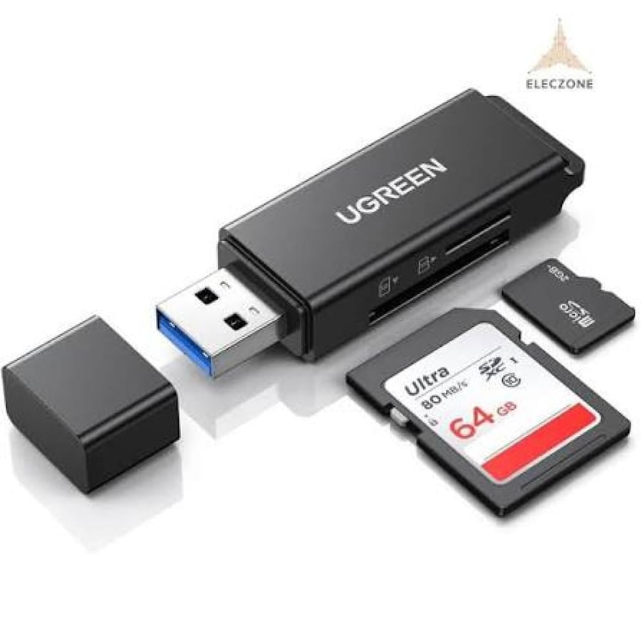 قارئ بطاقات اسود من يوجين لبطاقات TF/SD