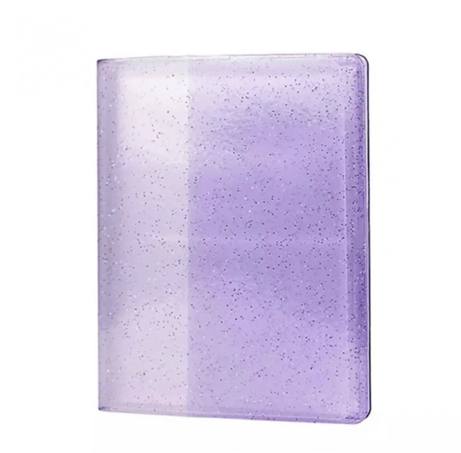 البوم فوتوكارد purple glitter collect book binder
