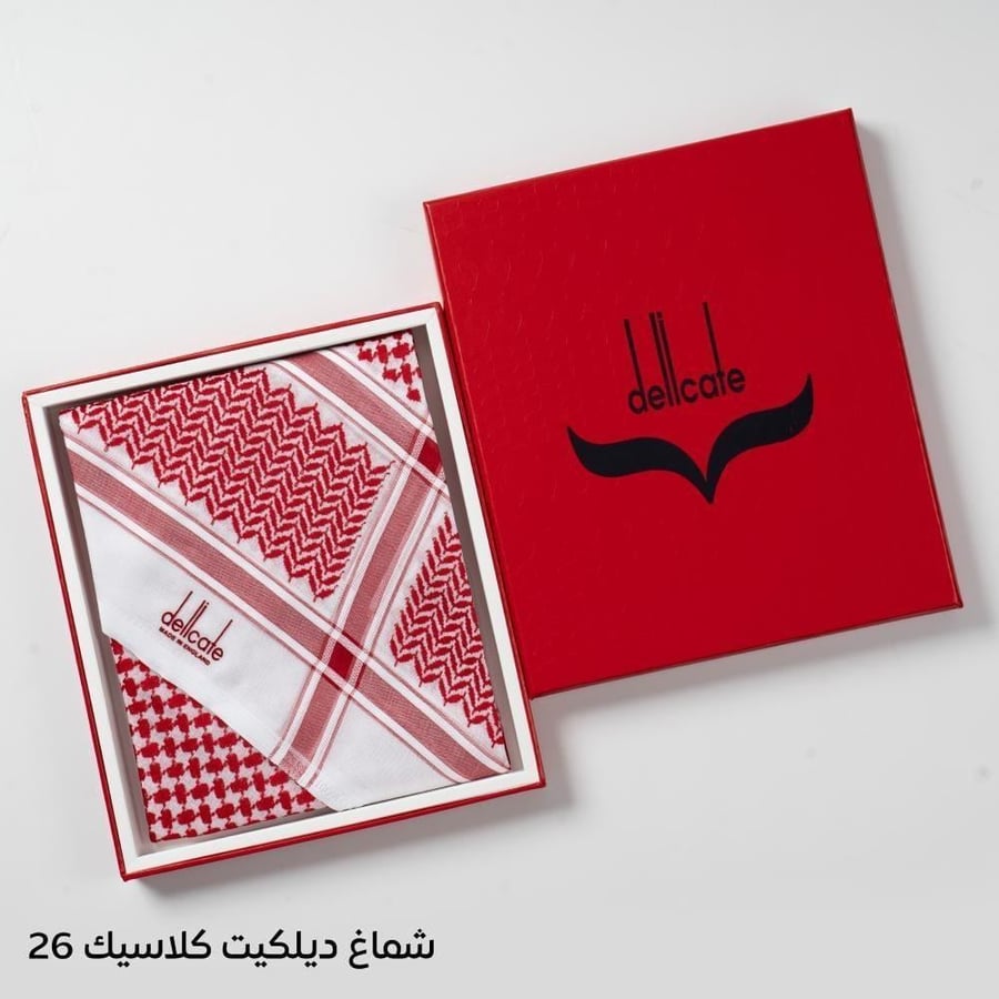 عرض خاص بمناسبه اليوم الوطني شماغ فلنتينو قولد الذهبي الاصدار الجديد+شماغ ديلكيت كلاسيك اصدار جديد 2026