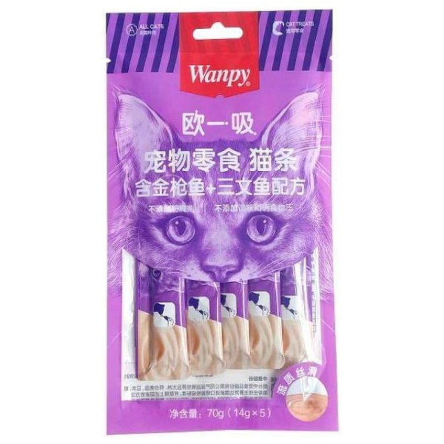 Wanpy Creamy Tuna and Salmon Lickable Cat Treat 70g