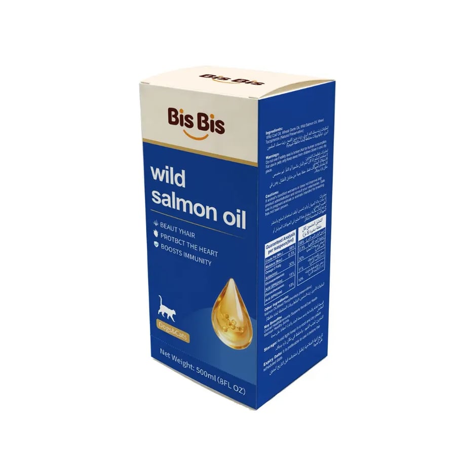 بيس بيس زيت السلمون البري مكمل غذائي للكلاب والقطط 500ml
