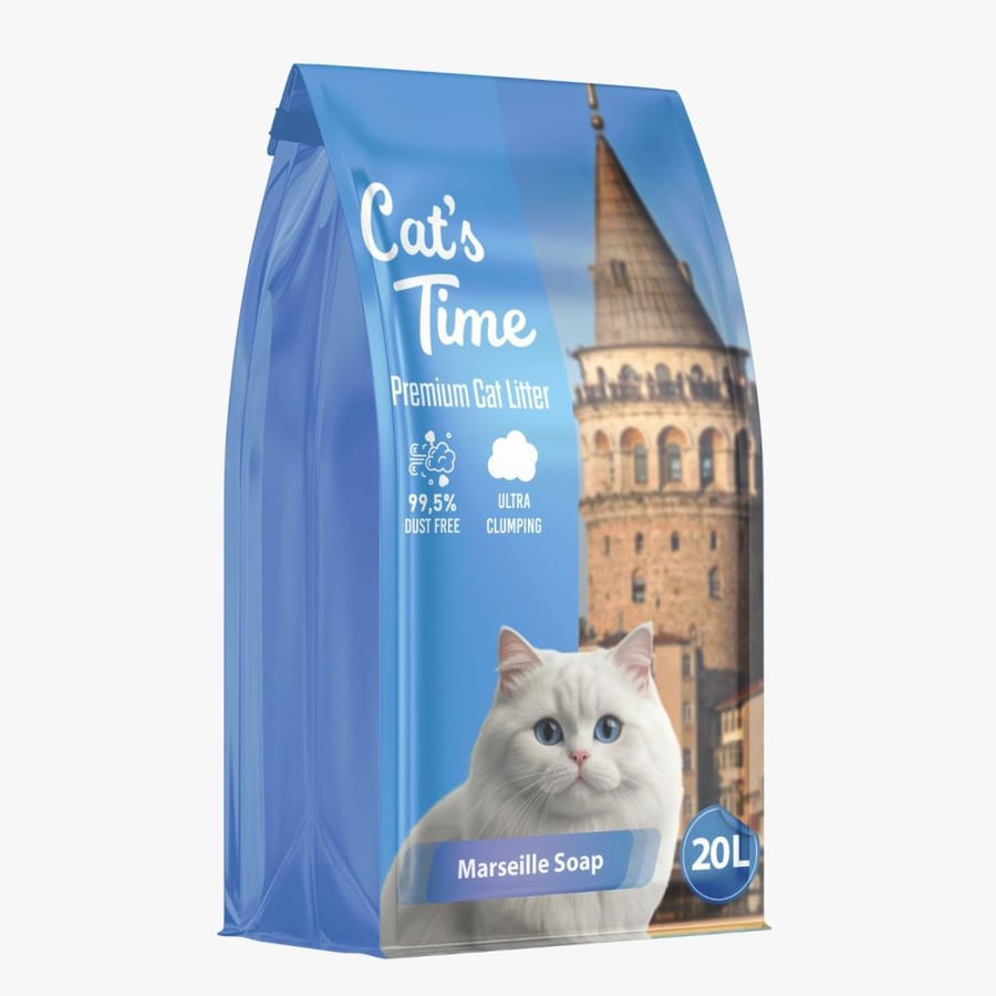 رمل قطط Cats Time 20L برائحة بيبي باودر