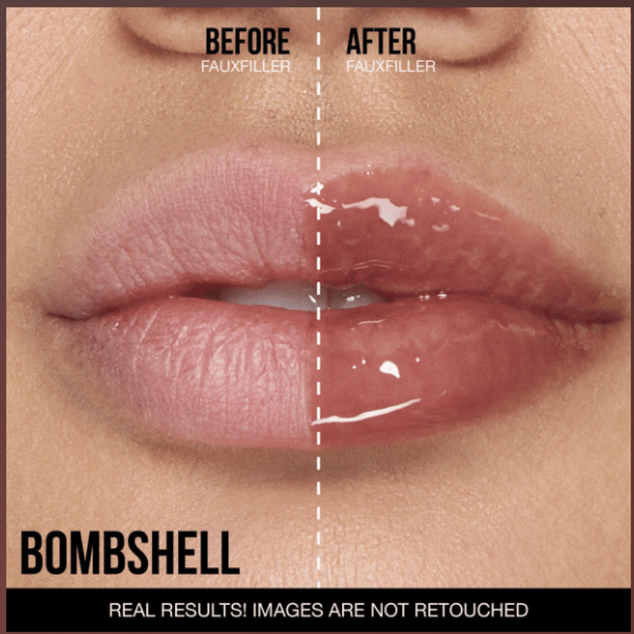 فيلر فوكس ملمع شفاه بلمعة فائقة من هدى بيوتي – درجة بومبشيل Bombshell