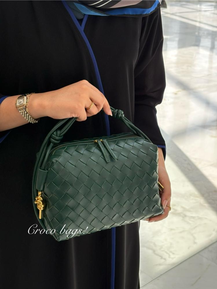 Green - Wavy crossbody bag medium size