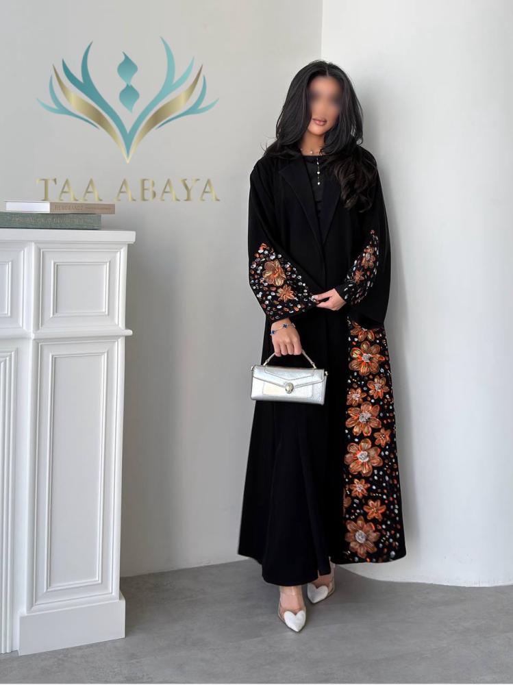 عباية كريب سبيشل رسم وشك يدوي، القصة استريت