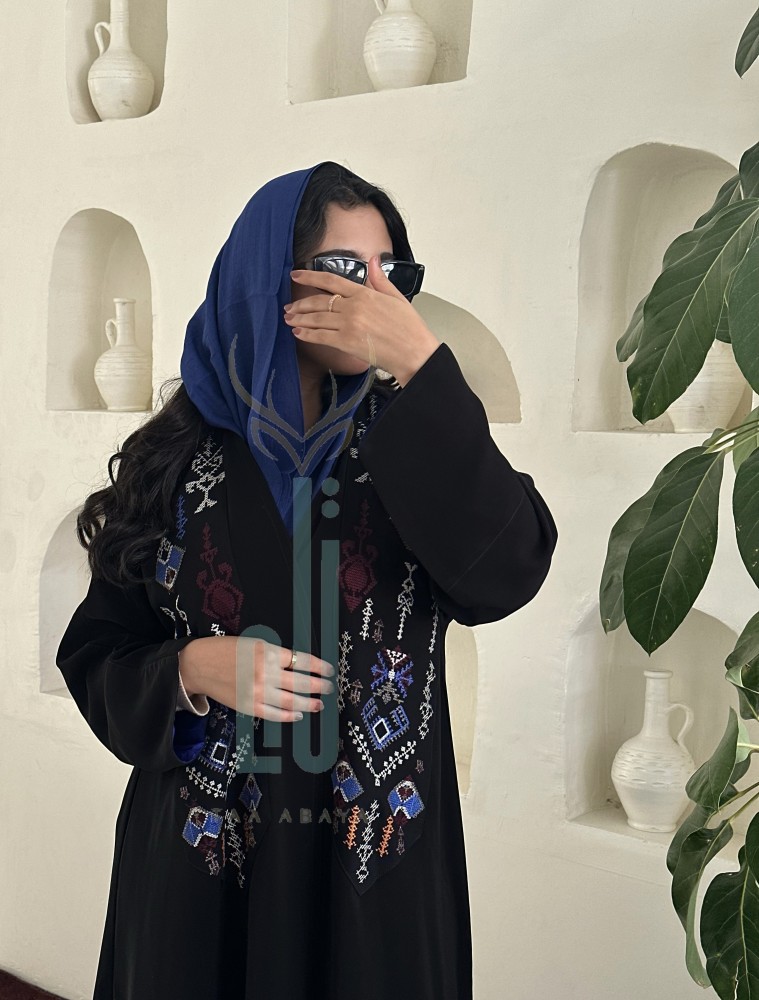 عباية كريب شك خيوط يدوي، القصة استريت